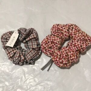 J. Crew Plaid and Knit Scrunchie Set